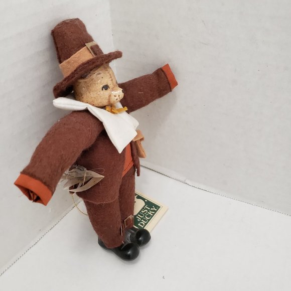 Just Ducky Small Folk Art Pigrim by Poet Animal - Picture 3 of 8